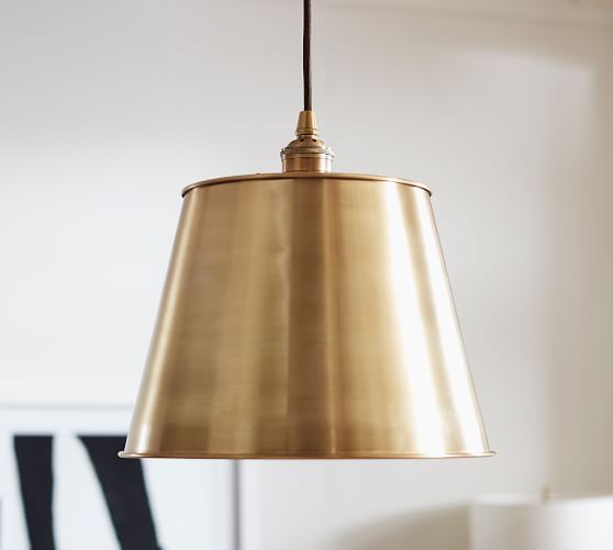 PB Classic Pendant with Tapered Metal Shade | Pottery Barn (US)