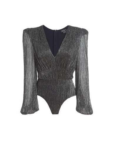 Lurex Plunge Bodysuit | PatBO