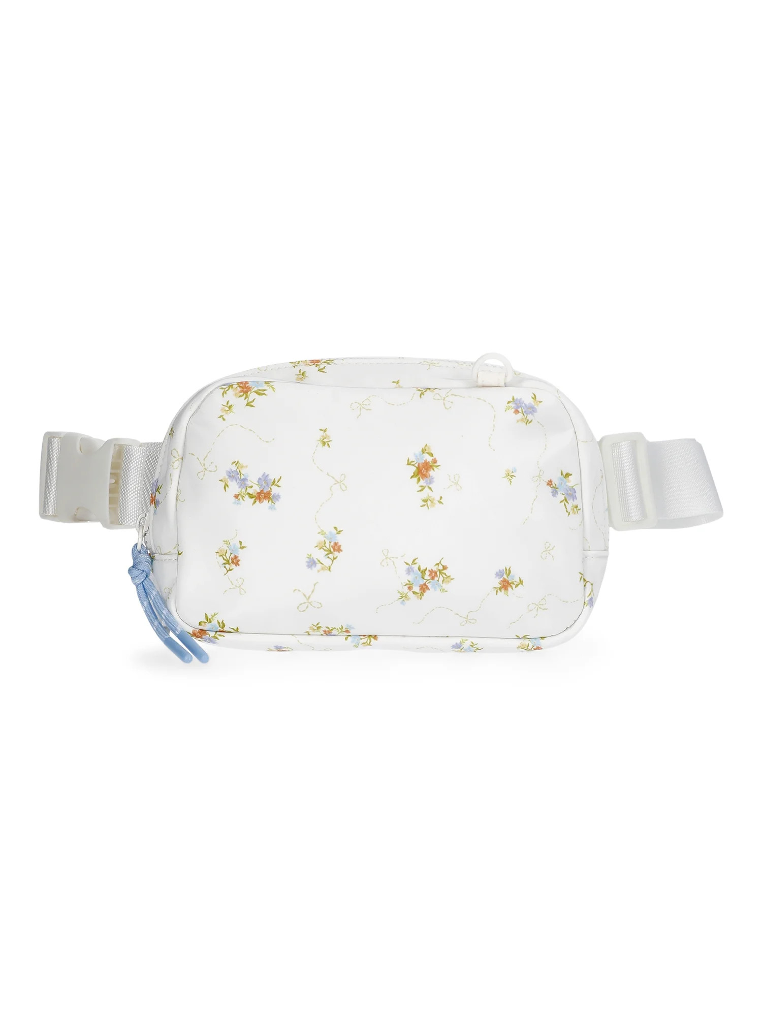 No Boundaries Women's Hands Free Fanny Pack, Off-White Lilacs | Walmart (US)