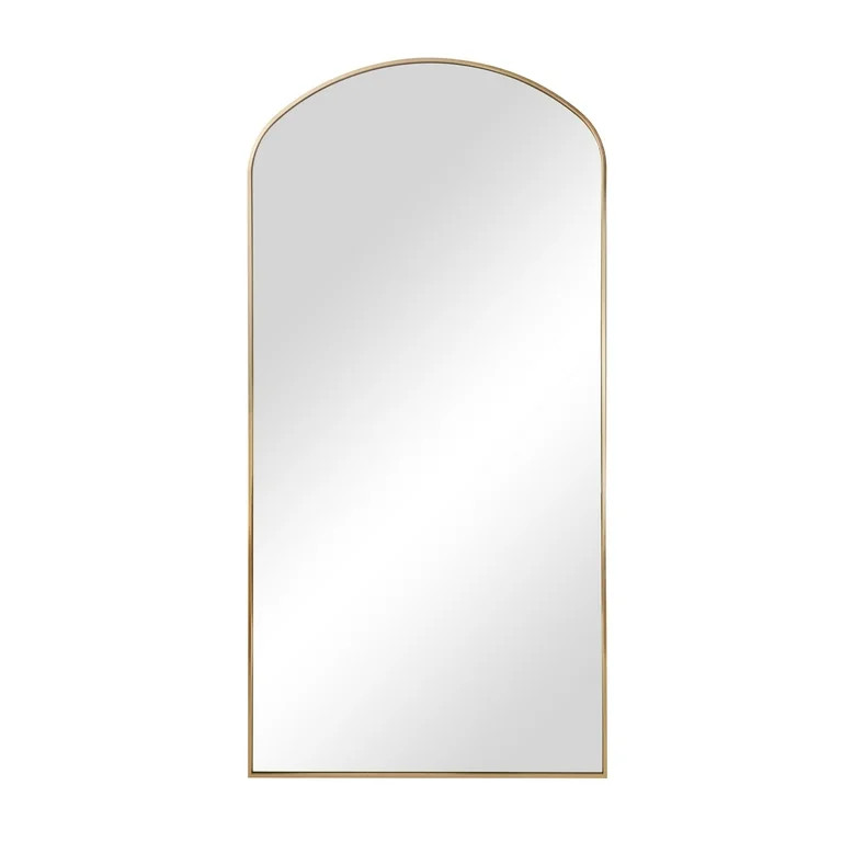 Better Homes and Gardens 30x60 Brushed Gold Aluminum Arch Mirror - Walmart.com | Walmart (US)