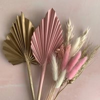 Boho Cake Topper Dried Spear Palm & Florals - Pink Gold | Etsy (US)