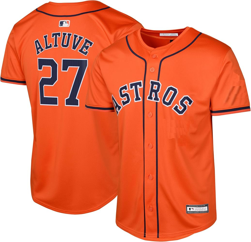 Outerstuff Jose Altuve Houston Astros MLB Kids 4-7 Orange Alternate Player Jersey | Amazon (US)