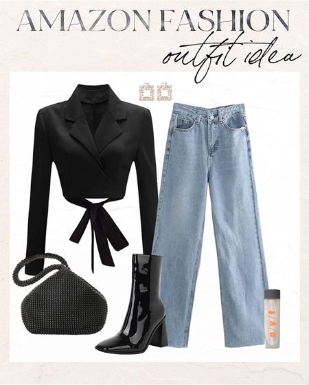 Trendy amazon cropped blazer outfit idea! #Founditonamazon #amazonfashion // Amazon fashion outfit inspiration, baggy jeans outfit idea

#LTKsalealert #LTKunder50 #LTKstyletip