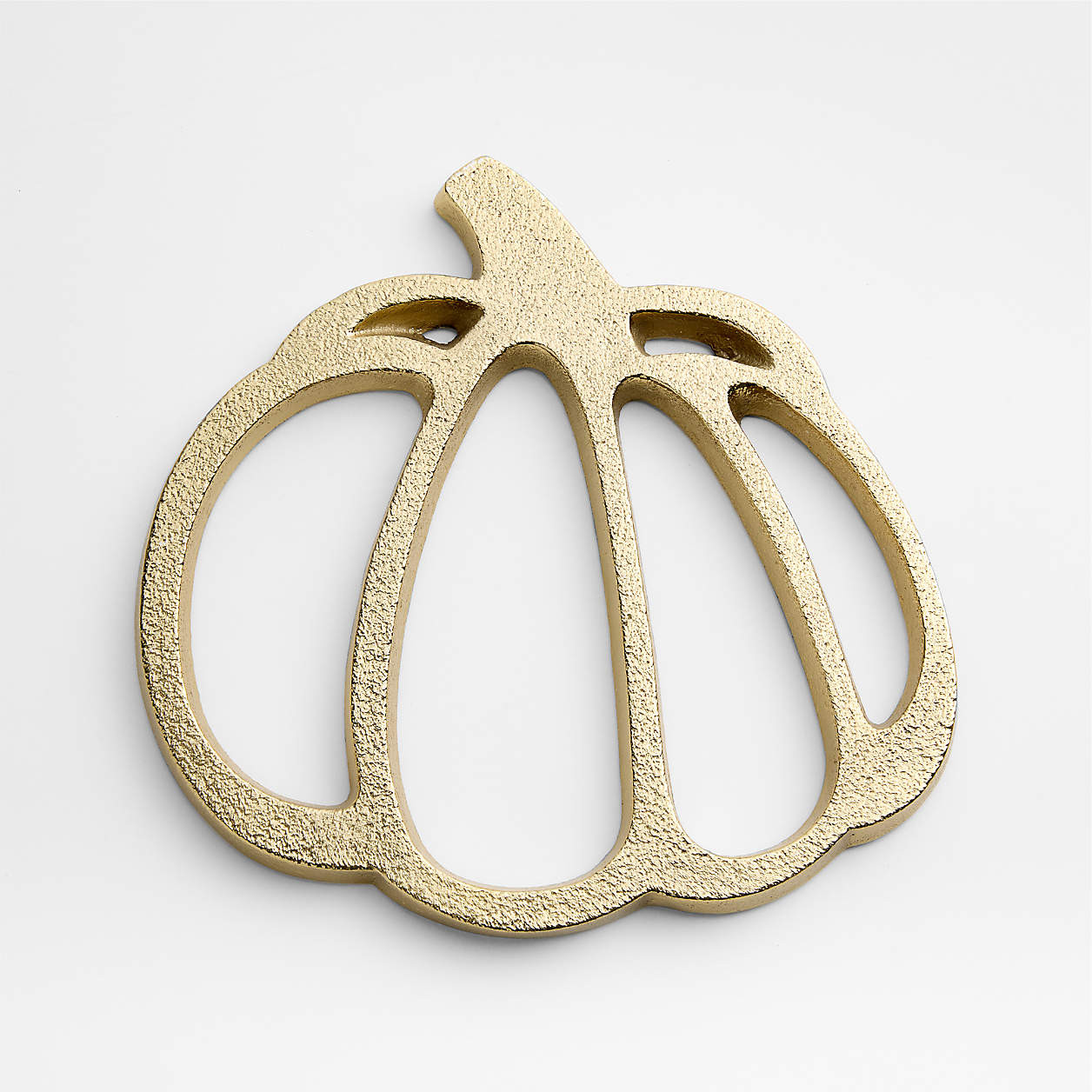 Gold Metal Pumpkin Trivet | Crate & Barrel | Crate & Barrel