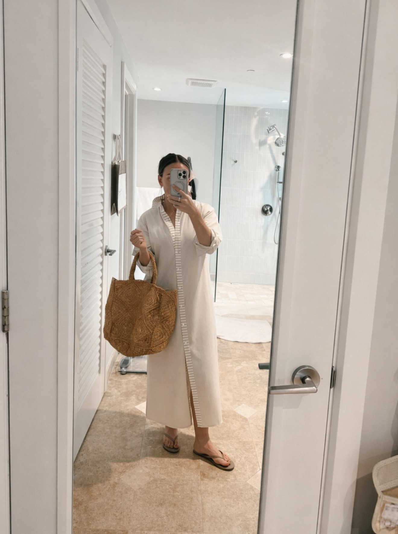 Resort breakfast morning outfit! I’ll be living in this button down dress all summer  

#LTKTravel #LTKootd