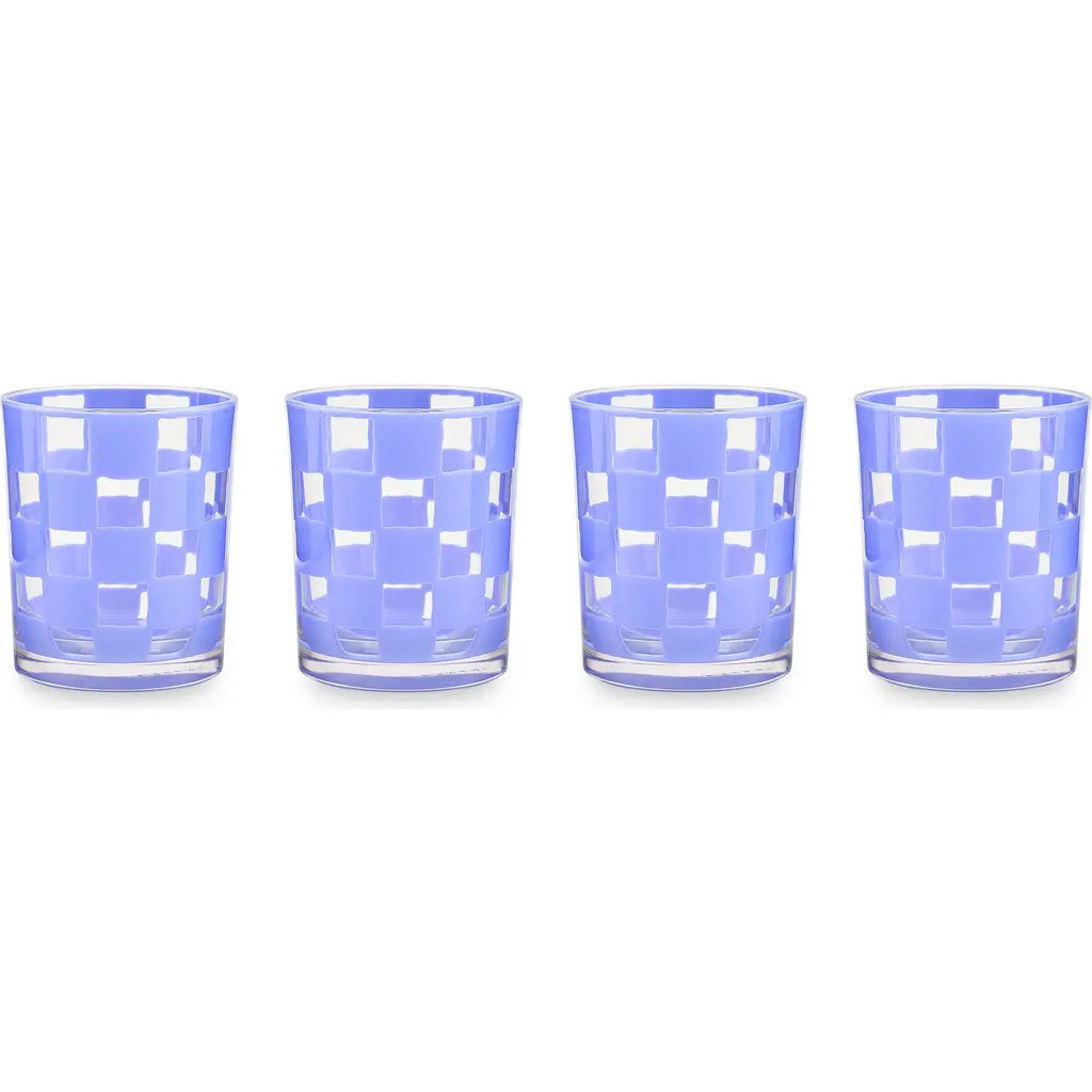 MACKENZIE CHILDS Set of 4 Blue Check Acrylic Tumblers at Nordstrom | Nordstrom