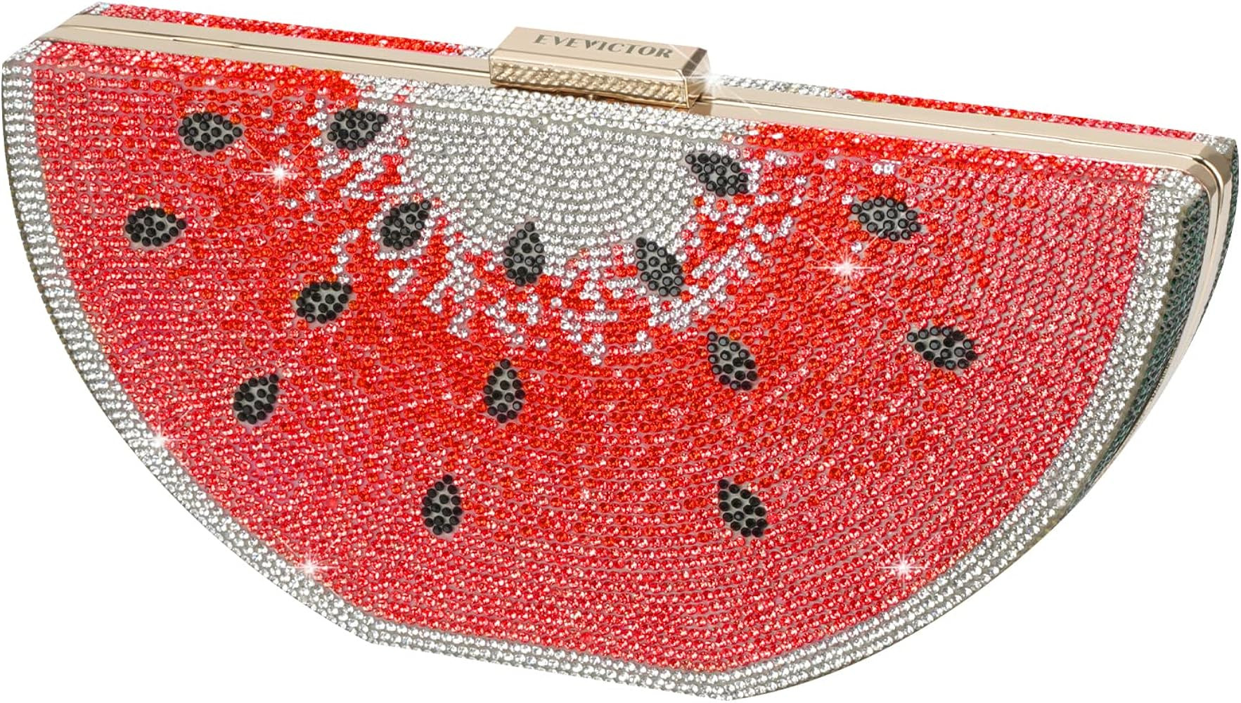 Clutch Purse for Women, Crystal Evening Bag, Watermelon Shape Handbag, Rhinestone Money Hand Bag | Amazon (US)