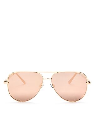 Quay x Desi High Key Mirrored Aviator Sunglasses, 62mm | Bloomingdale's (US)