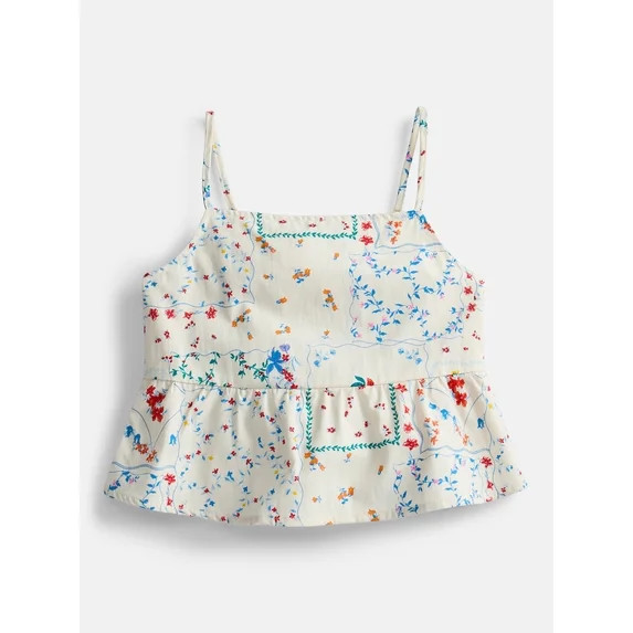 Weekend Academy Girls Cotton Babydoll Tank Top, Sizes 4-18 | Walmart (US)