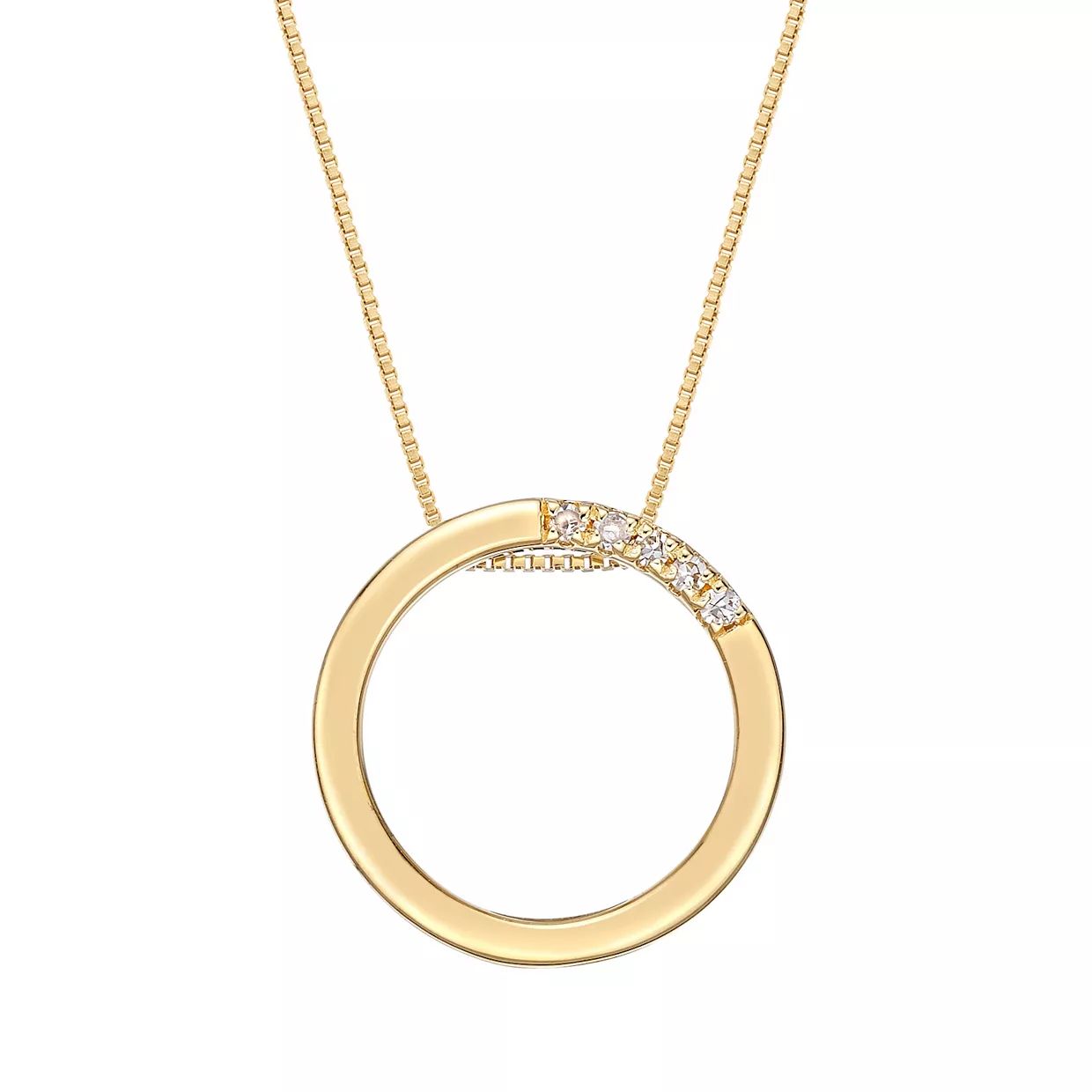 Gemminded Sterling Silver Diamond Accent Circle Pendant Necklace | Kohl's
