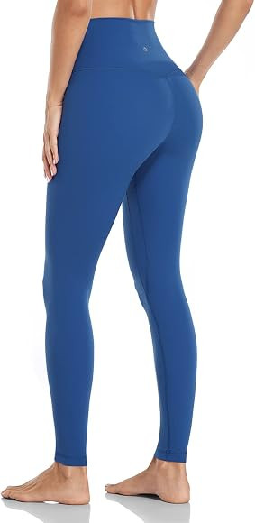HeyNuts Essential Full Length Yoga Leggings, Women's High Waisted Workout Compression Pants 28'' | Amazon (US)