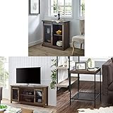 WE Furniture Industrial Farmhouse Buffet Entryway Bar Cabinet Storage with Metal Mesh Barndoor and W | Amazon (US)