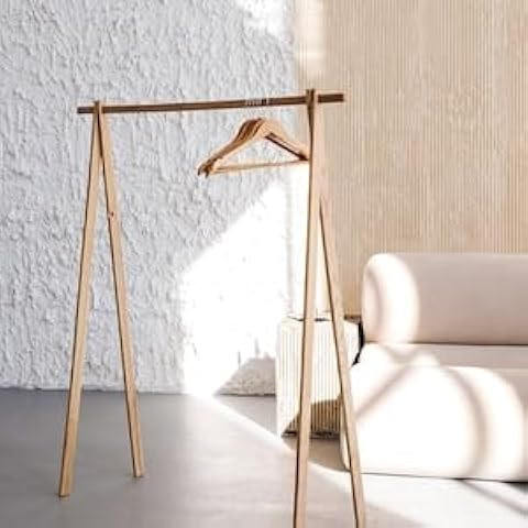 Casual Home Solid Wood No Tool Assembly Collapsible Aesthetic Clothing Garment Rack | Amazon (US)