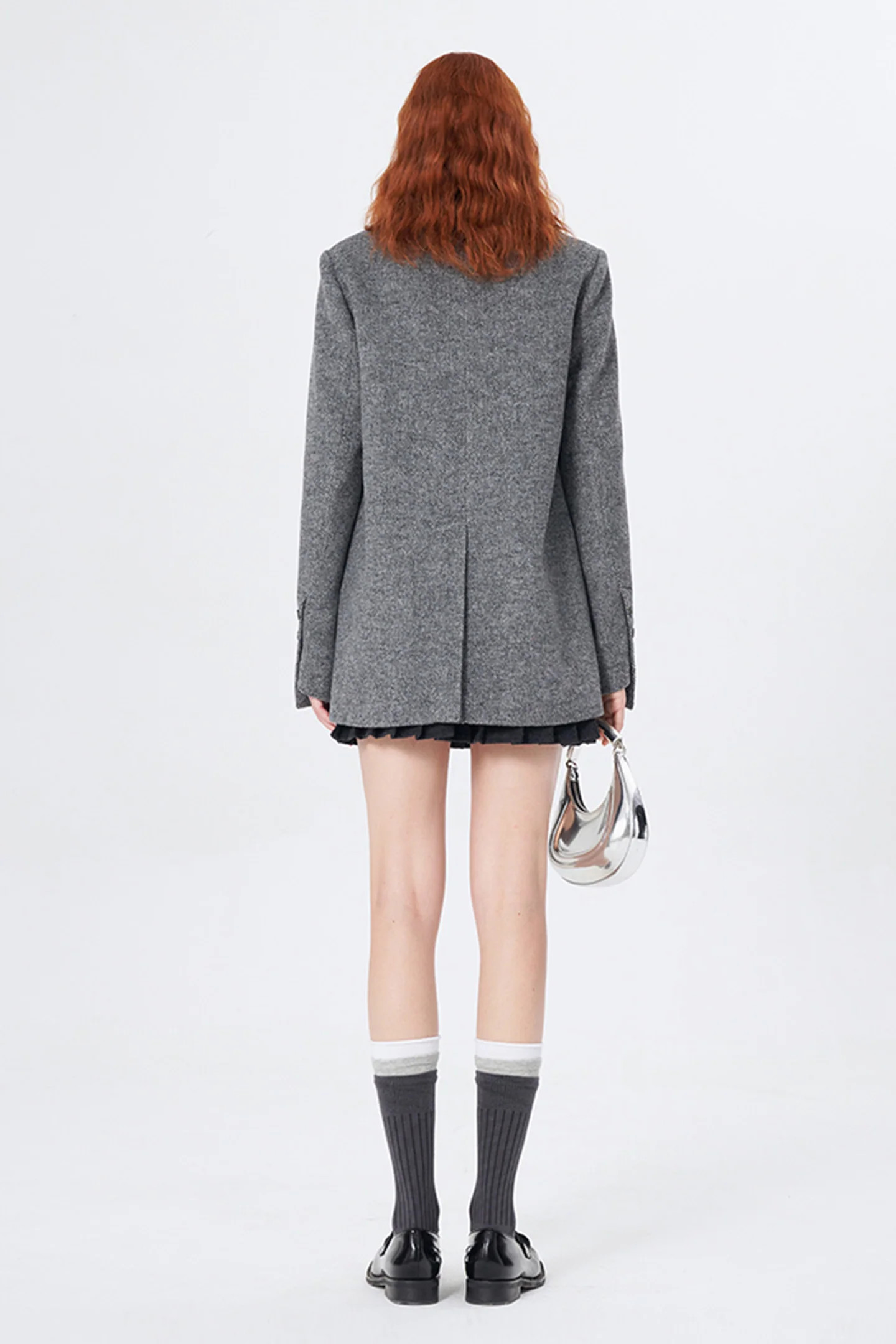 SELFWHO New High-Grade Gray Wool Suit Jacket For Women | SELFWHO