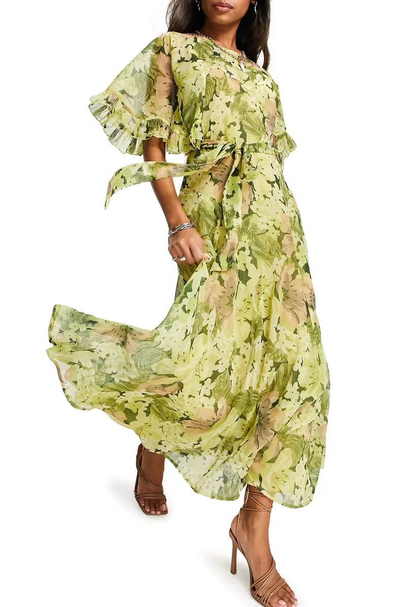 Topshop Floral Ruffle Maxi Dress | Nordstrom | Nordstrom