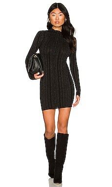 L'Academie Jura Mini Knit Dress in Gunmetal from Revolve.com | Revolve Clothing (Global)