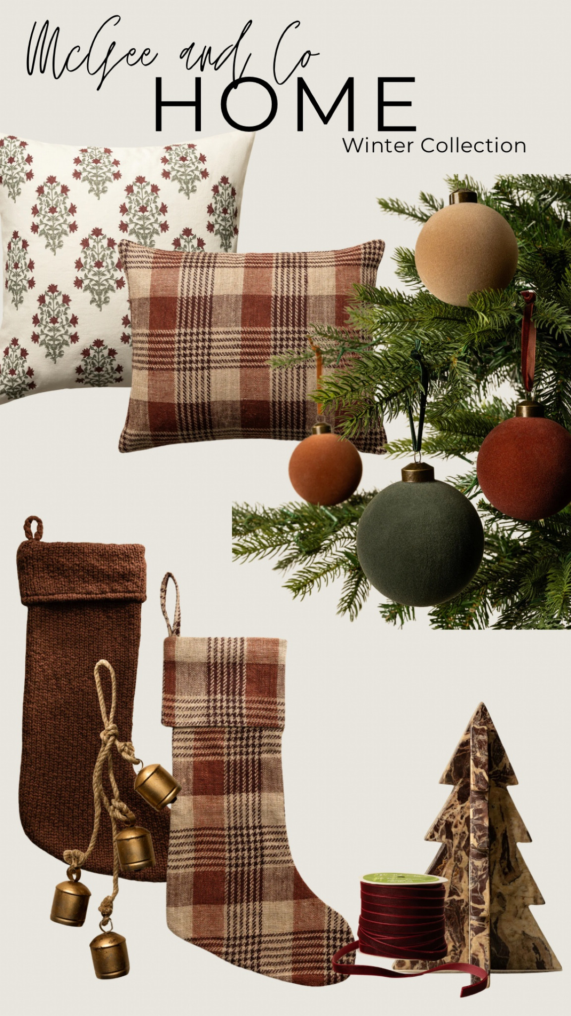 McGee and Co Winter collection. Full of rich, deep colors like burgundy and green.  Vases, pillows, blankets, wreaths, dining accessories and more.  For a limited time they are offering free shipping. 

#LTKSeasonal #LTKHome #LTKHoliday