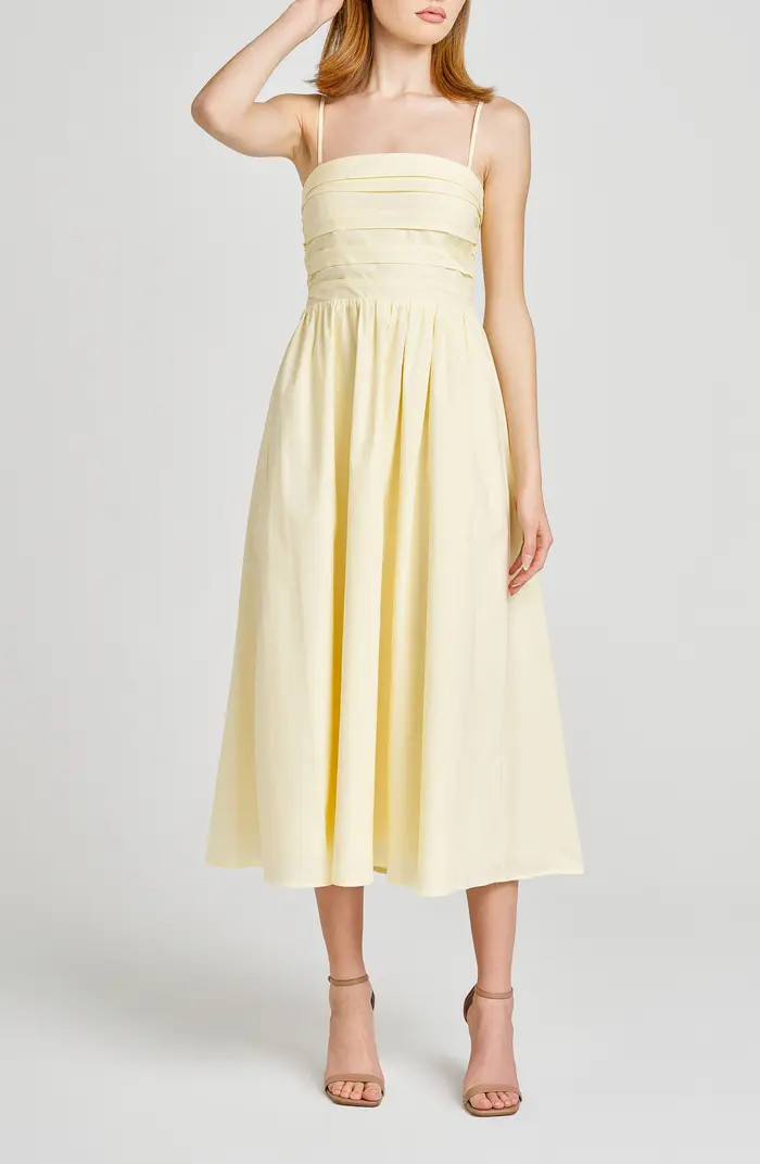 Sammie Pleat Strapless Stretch Cotton Sundress | Nordstrom