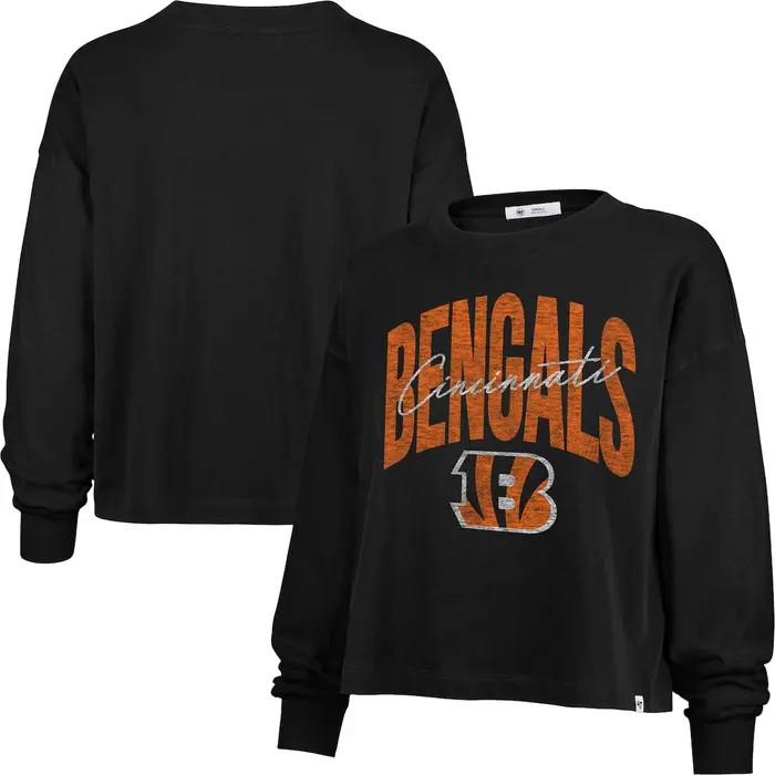Women's '47 Black Cincinnati Bengals Muse Sydney Long Sleeve T-Shirt | Nordstrom