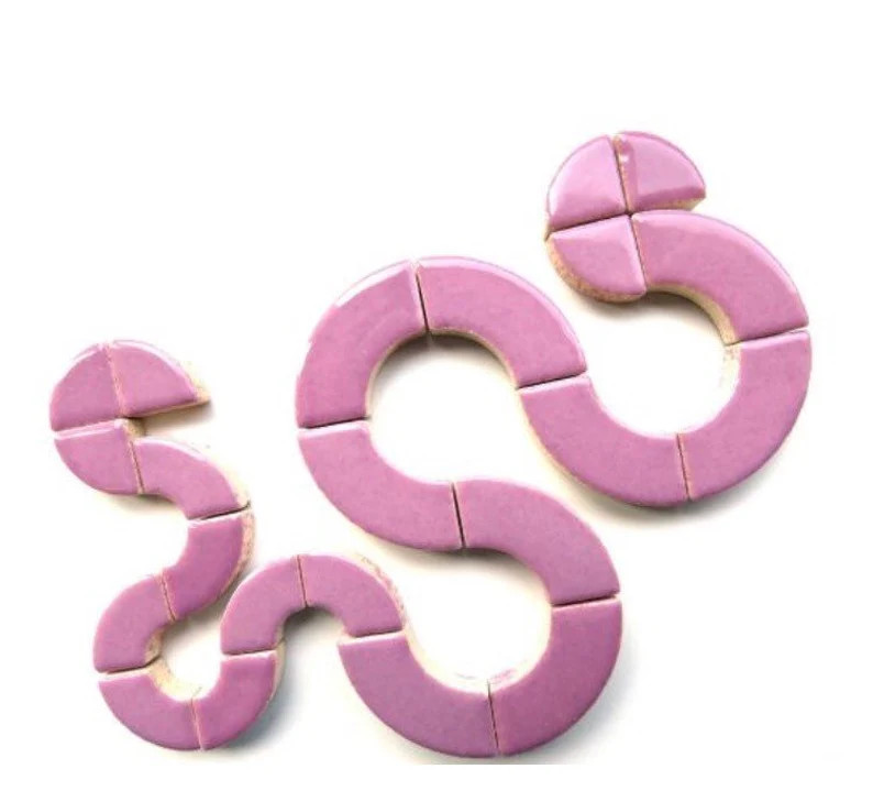 Bullseye Ceramic Tiles Lilac Purple//ceramic Semi Circles//mosaic Tiles//mosaic Surplus - Etsy | Etsy (US)