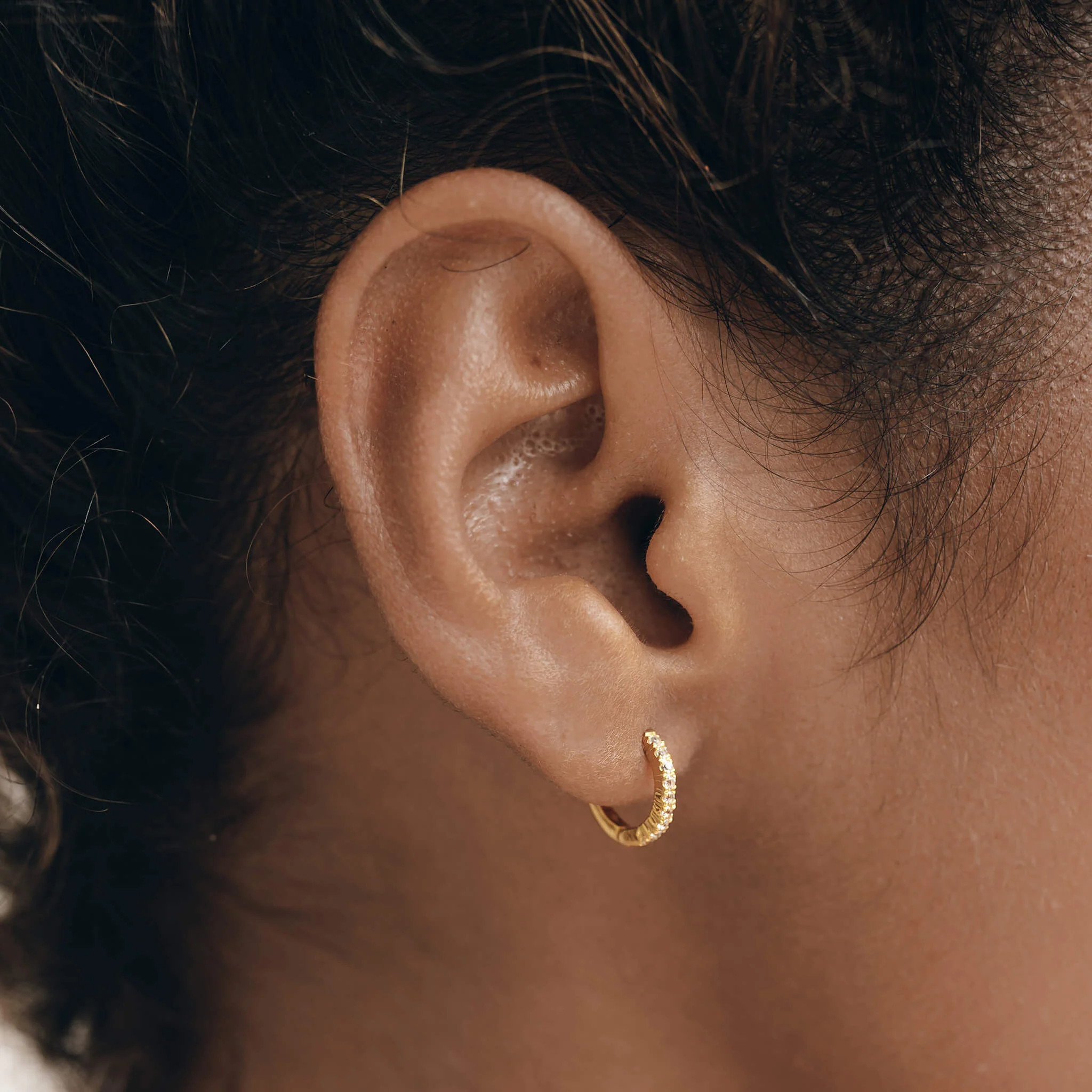 Gold Huggie Earrings Set | Linjer