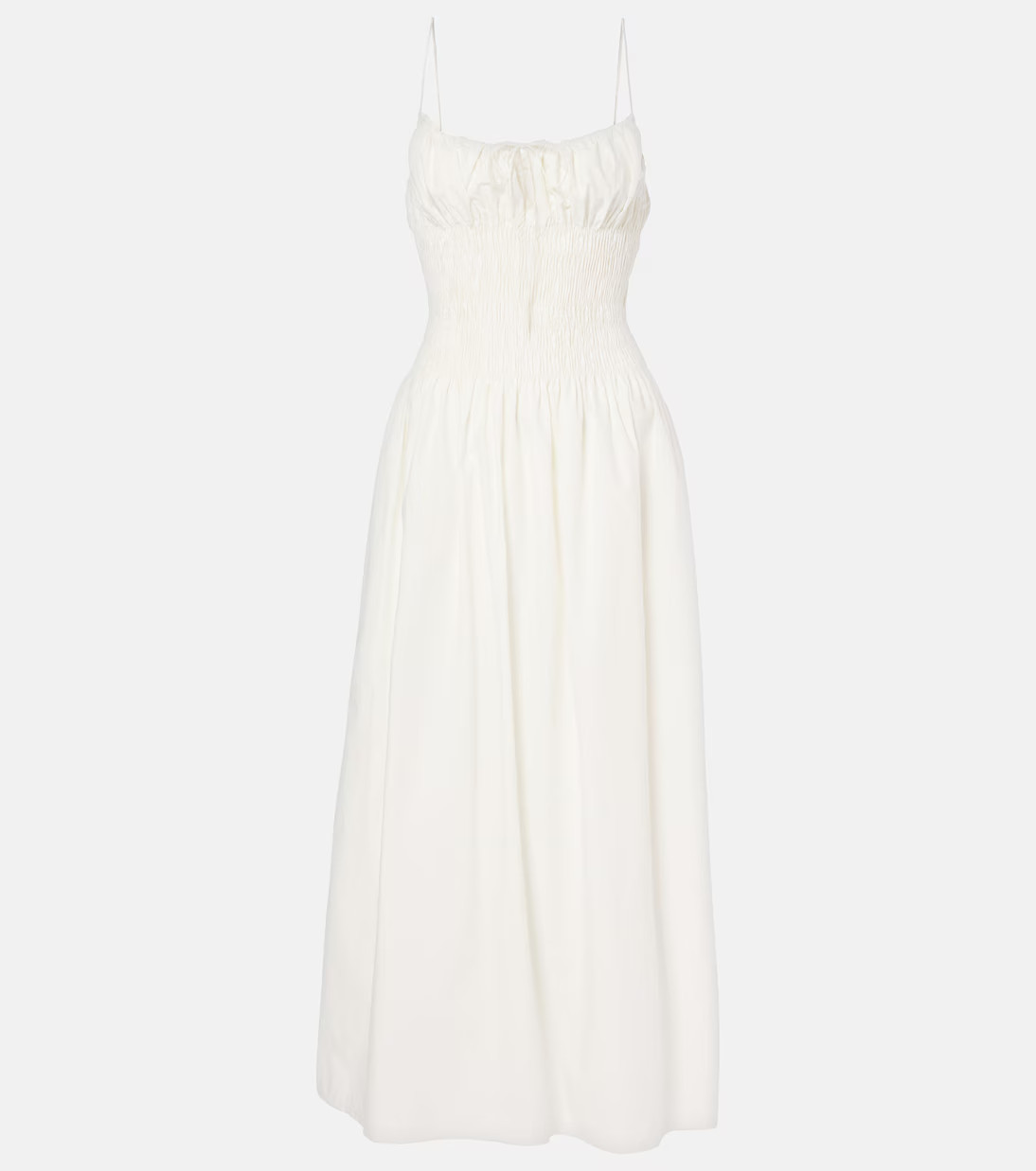 Shirred cotton maxi dress | Mytheresa (UK)