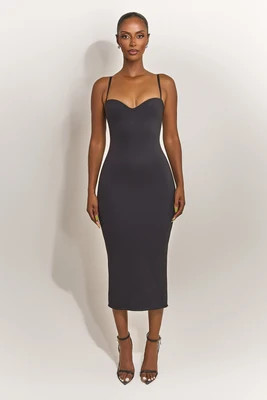 The Sculpt Midaxi in Black | Mars The Label