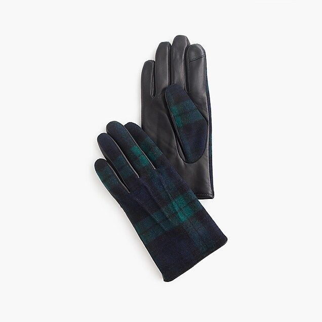 Ludlow leather Black Watch gloves | J.Crew US
