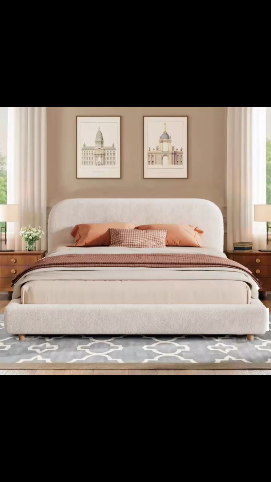 Issabell Upholstered Platform Bed With Wood Slats.

#LTKSaleAlert #LTKHome #LTKActive