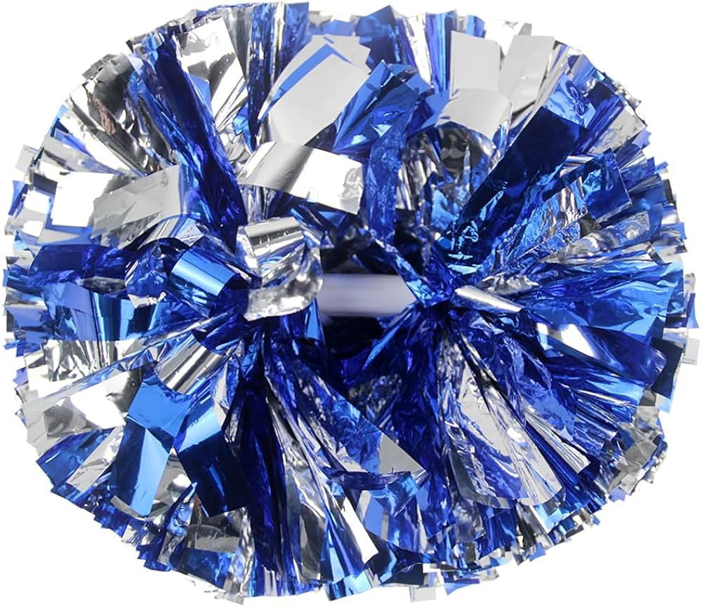 Lovecheer 2PCS Metallic Pom Poms Cheerleading with Baton Handle Cheer Pompoms for Kids Adults Tea... | Amazon (US)