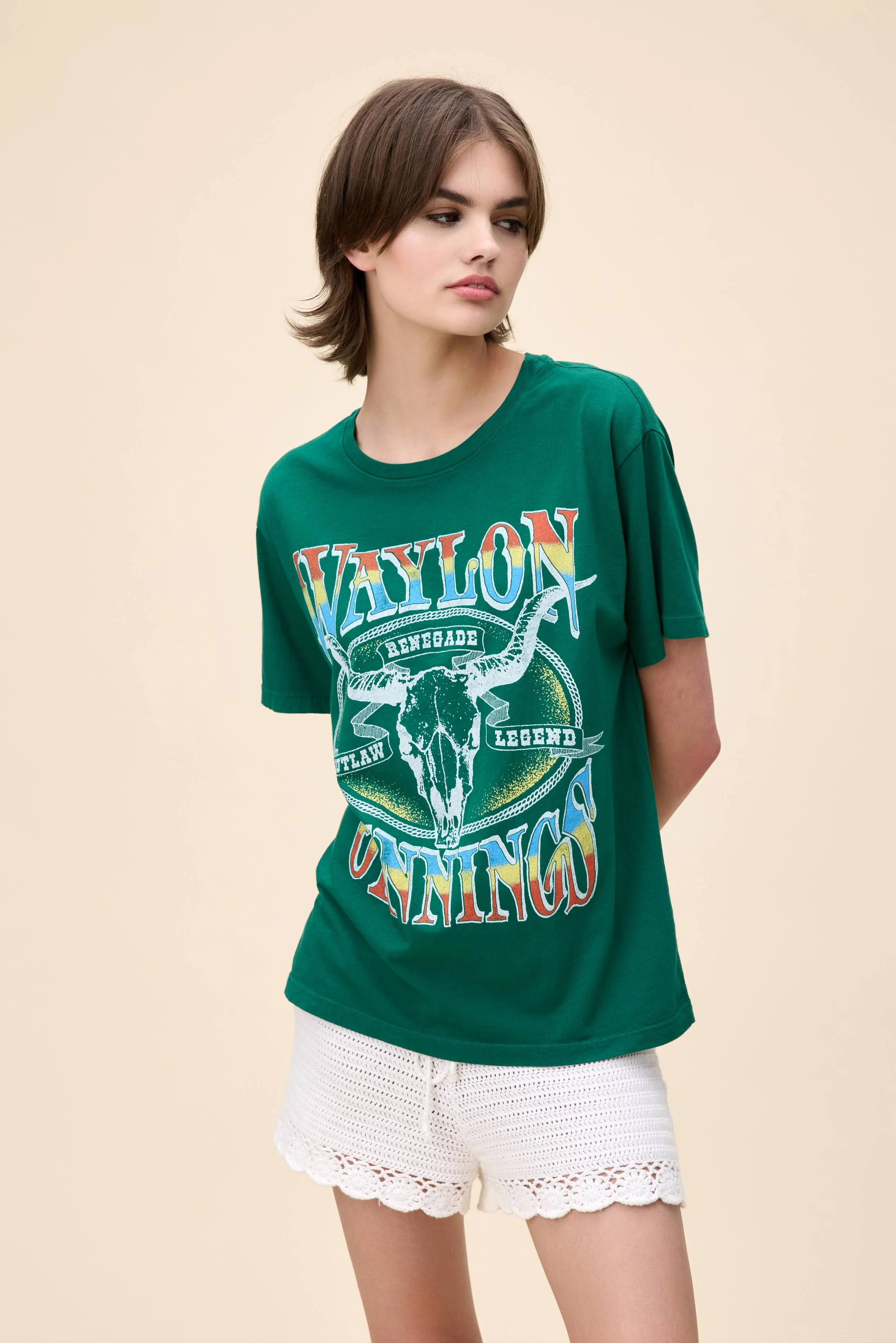 Waylon Jennings Outlaw Legend Boyfriend Tee | Daydreamer