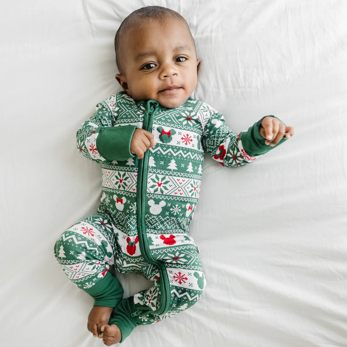 Disney Mickey Fair Isle Bamboo Viscose Zippy | Little Sleepies