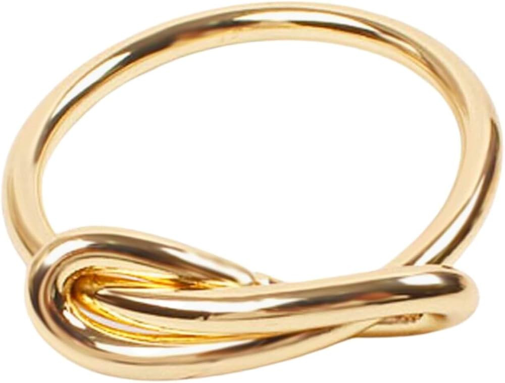 FAIRGOOD 12pcs Napkin Rings (Infinity Knot) Rose Gold, Restaurant Quality Modern Cloth Linen Napkin  | Amazon (US)