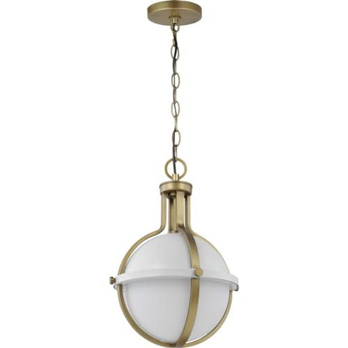 Nuvo Lighting 67664-1 Lamp Matte White Opal White Glass Indoor Pendant Light Fixture (Lincoln 1LT... | Amazon (US)