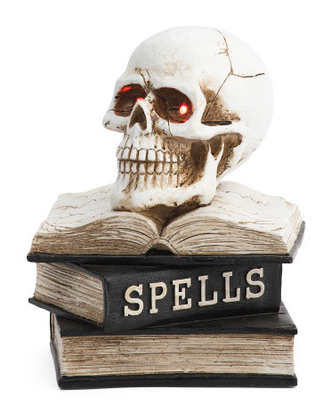10in Skull Led Book Decor | Halloween | Marshalls | Marshalls