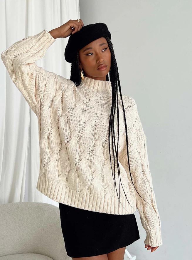 Jendi Sweater Cream | Princess Polly US