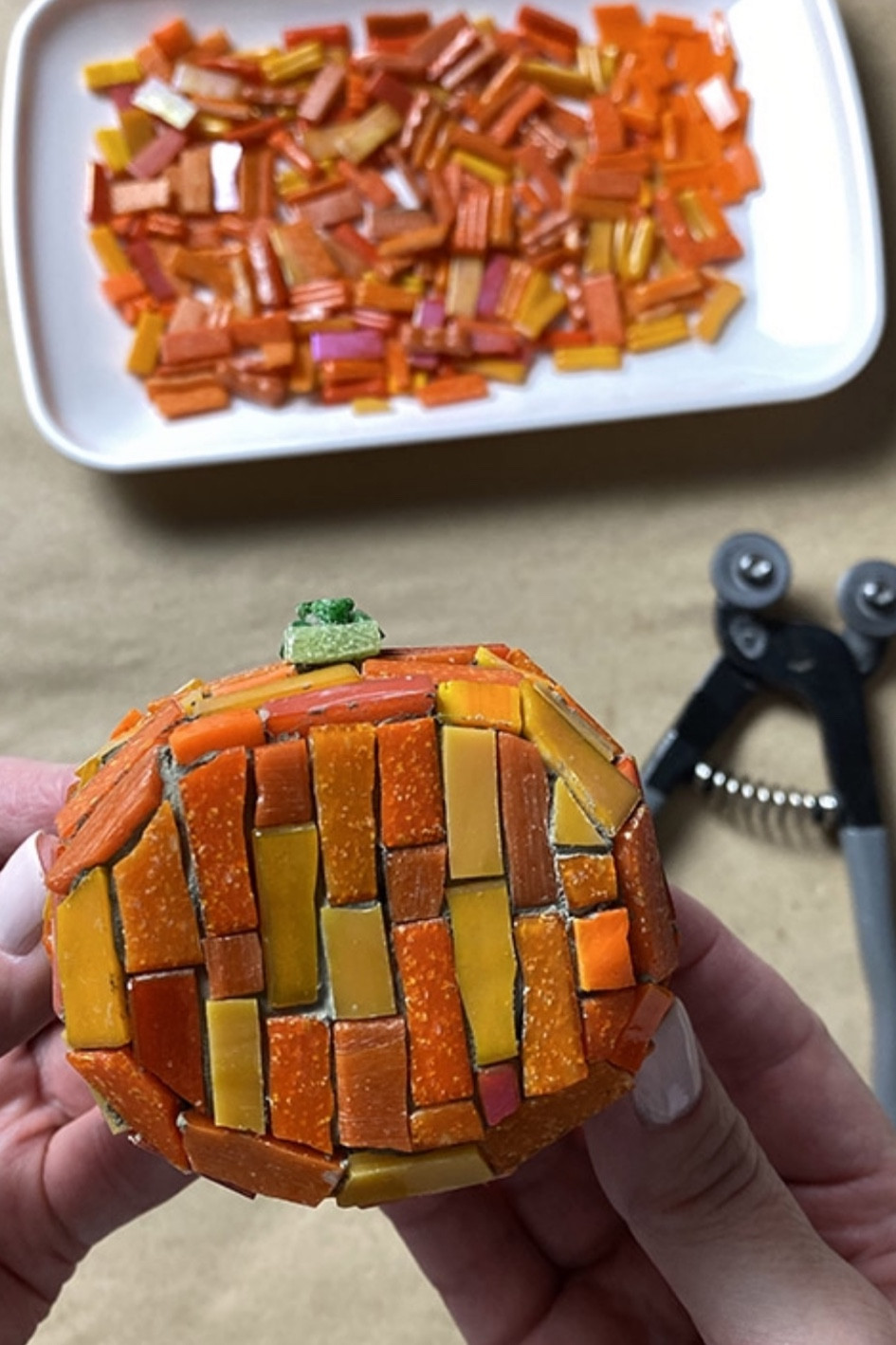 Sharing everything I used to create a mosaic pumpkin with a homemade substrate. Looks cute on your coffee table, shelf, or WFH desk. Fall tablescape - fall decor - pumpkin decor - mosaic - fall diy crafts - glass mosaic tile - repurpose reuse - craft tools.

For full tutorial: 
https://youtu.be/UYeNZF2Fdxo

#LTKhome #LTKHoliday #LTKSeasonal