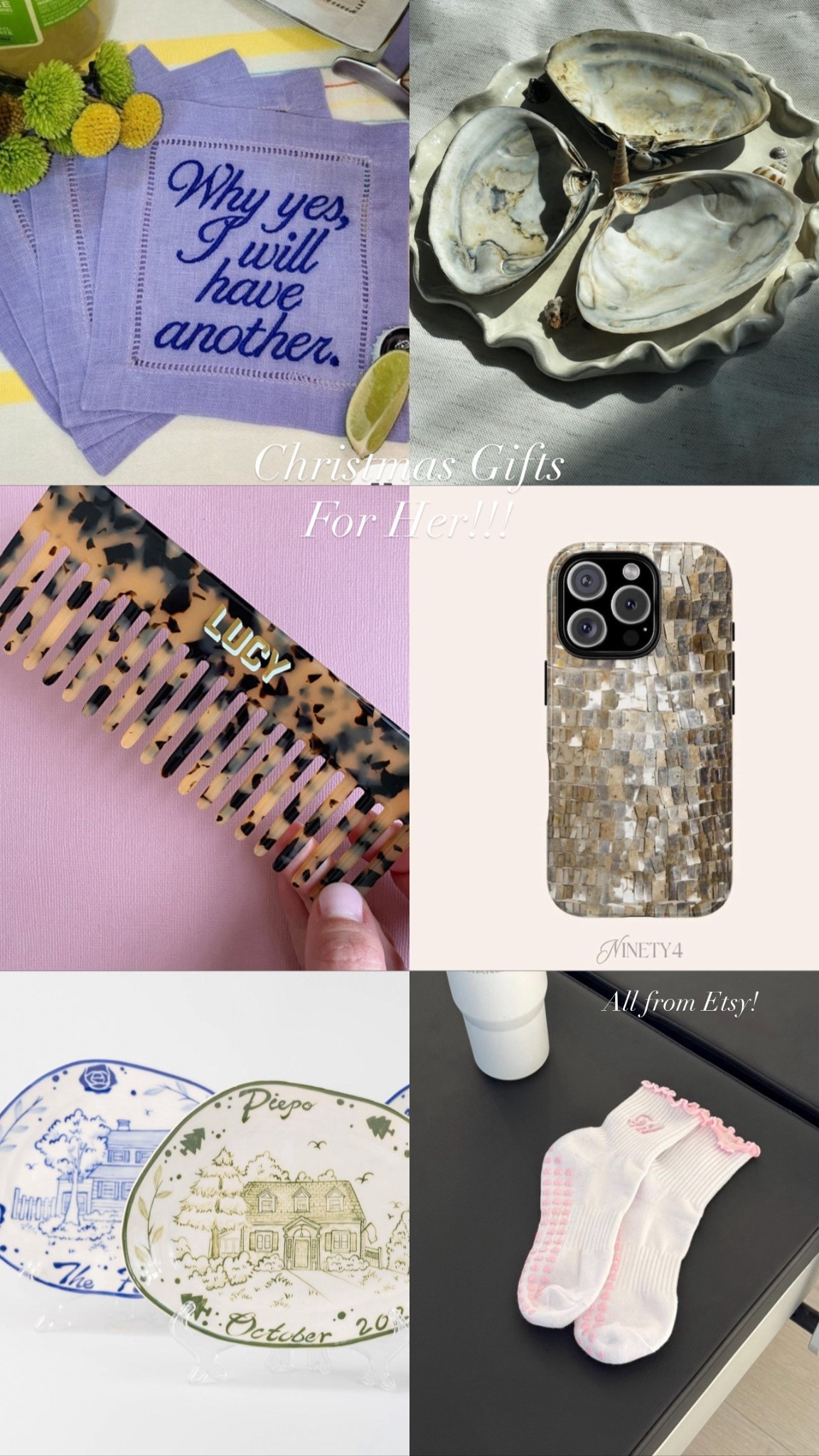There’s nothing more I love than a personalized gift… it’s so special and thoughtful! Etsy never misses and here I linked all my personal favorites that’s I’ll be gifting this winter season! Grab yours before they’re gone! Happy Shopping💌