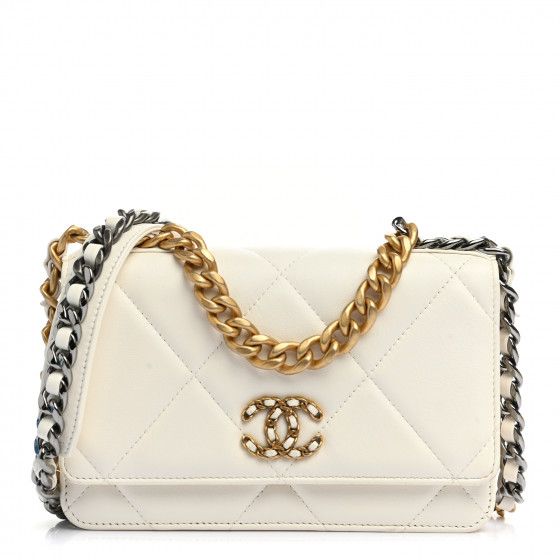 CHANEL

Goatskin Quilted Chanel 19 Wallet On Chain WOC White | Fashionphile