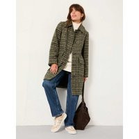 FatFace Checked Collared Coat Green Mix | Marks & Spencer (UK)