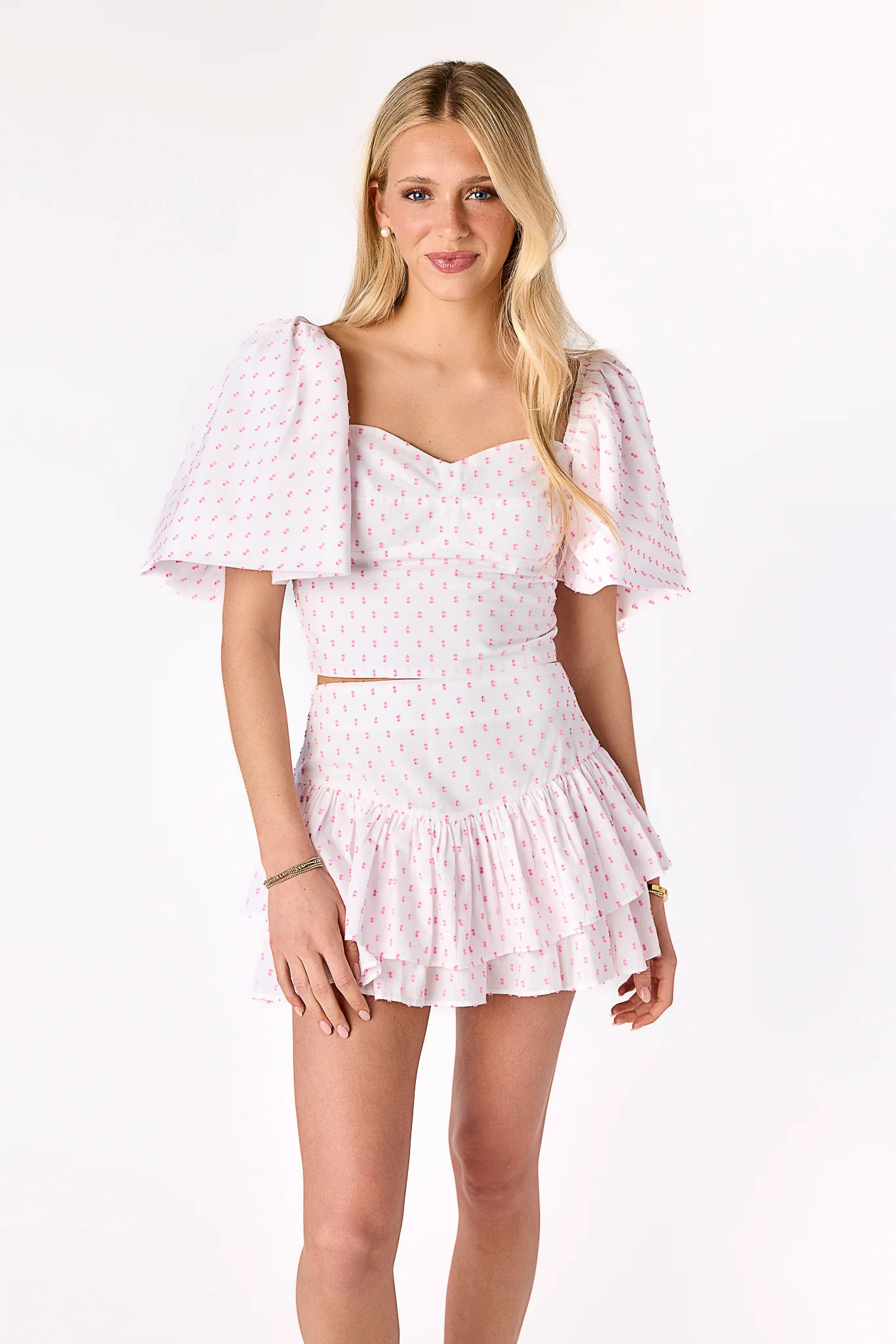 Draper Skirt Swiss Dot Pink | Cake For Dinner