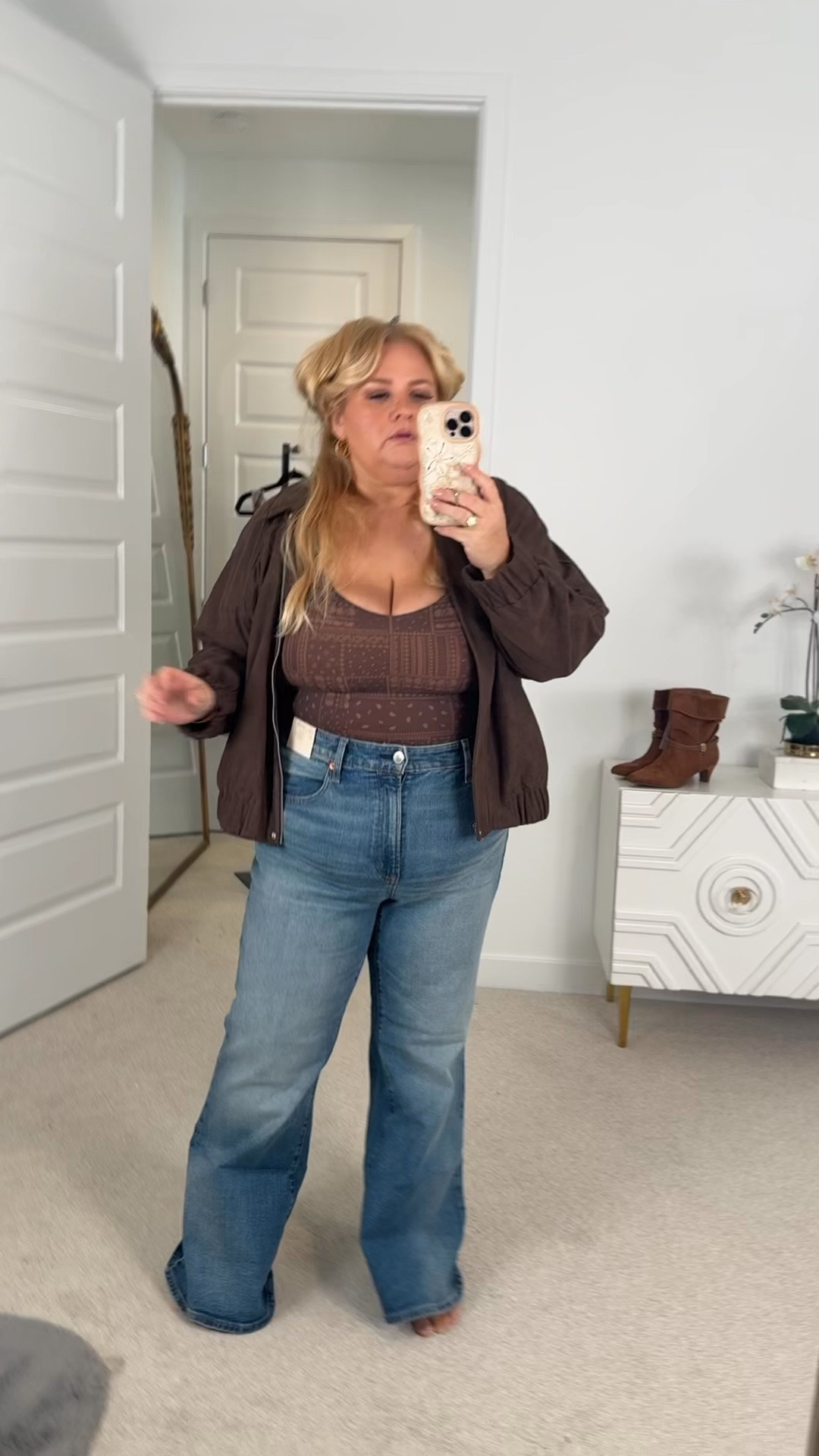 Wearing size 17 in these super high waist jeans

#LTKSaleAlert #LTKPlusSize #LTKOver40