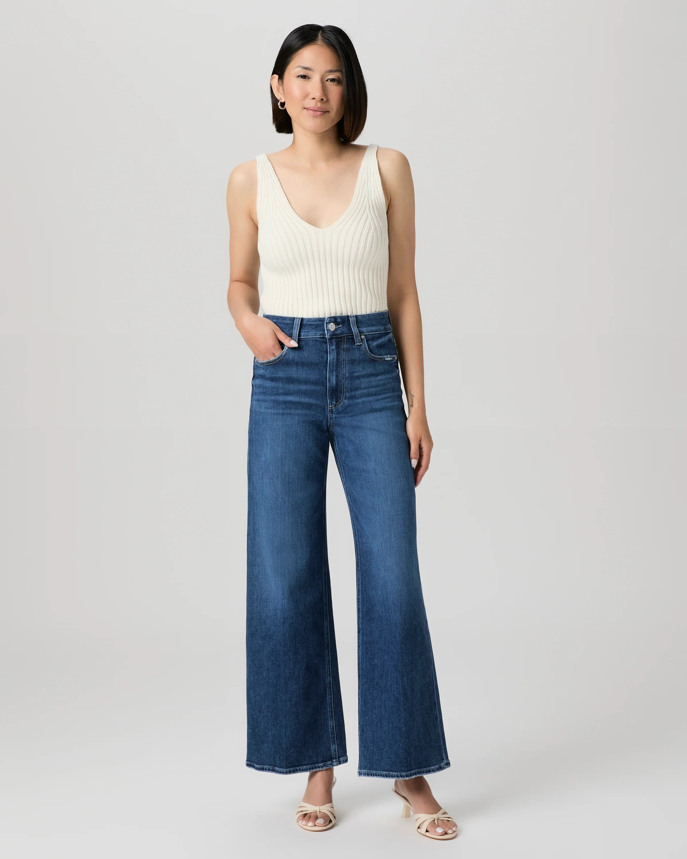 Anessa Petite 29" Wide Leg Jean | Paige