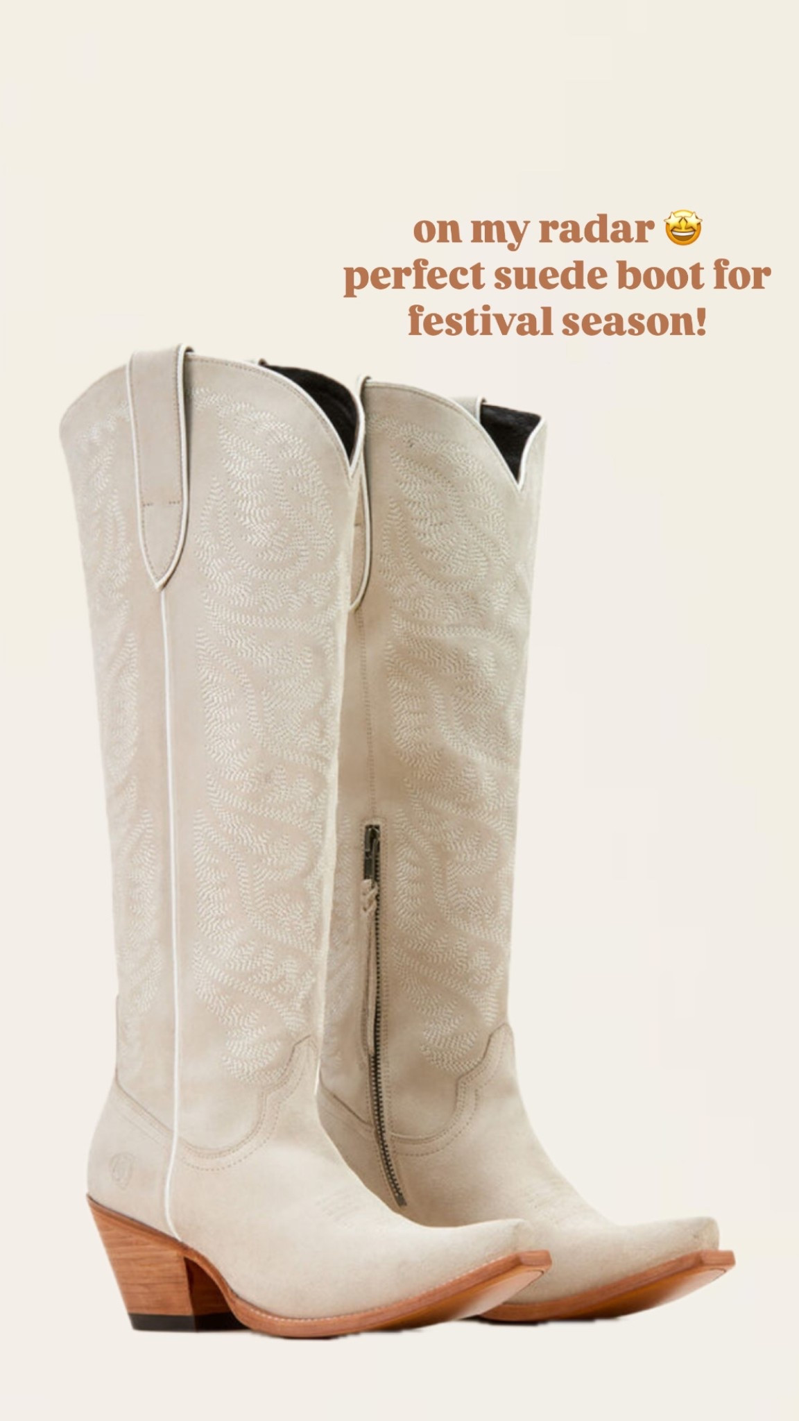 the cream suede with white stitching! love for festival season 

#LTKStyleTip #LTKShoeCrush #LTKFestival