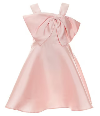 Big Girls 7-16 Sleeveless Bow-Accented Mikado Fit & Flare Dress | Dillard's