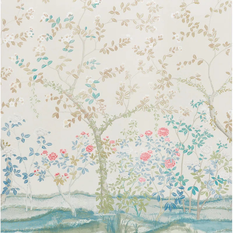 Madame De Pompadour Floral Wallpaper Roll by Miles Redd | Wayfair North America
