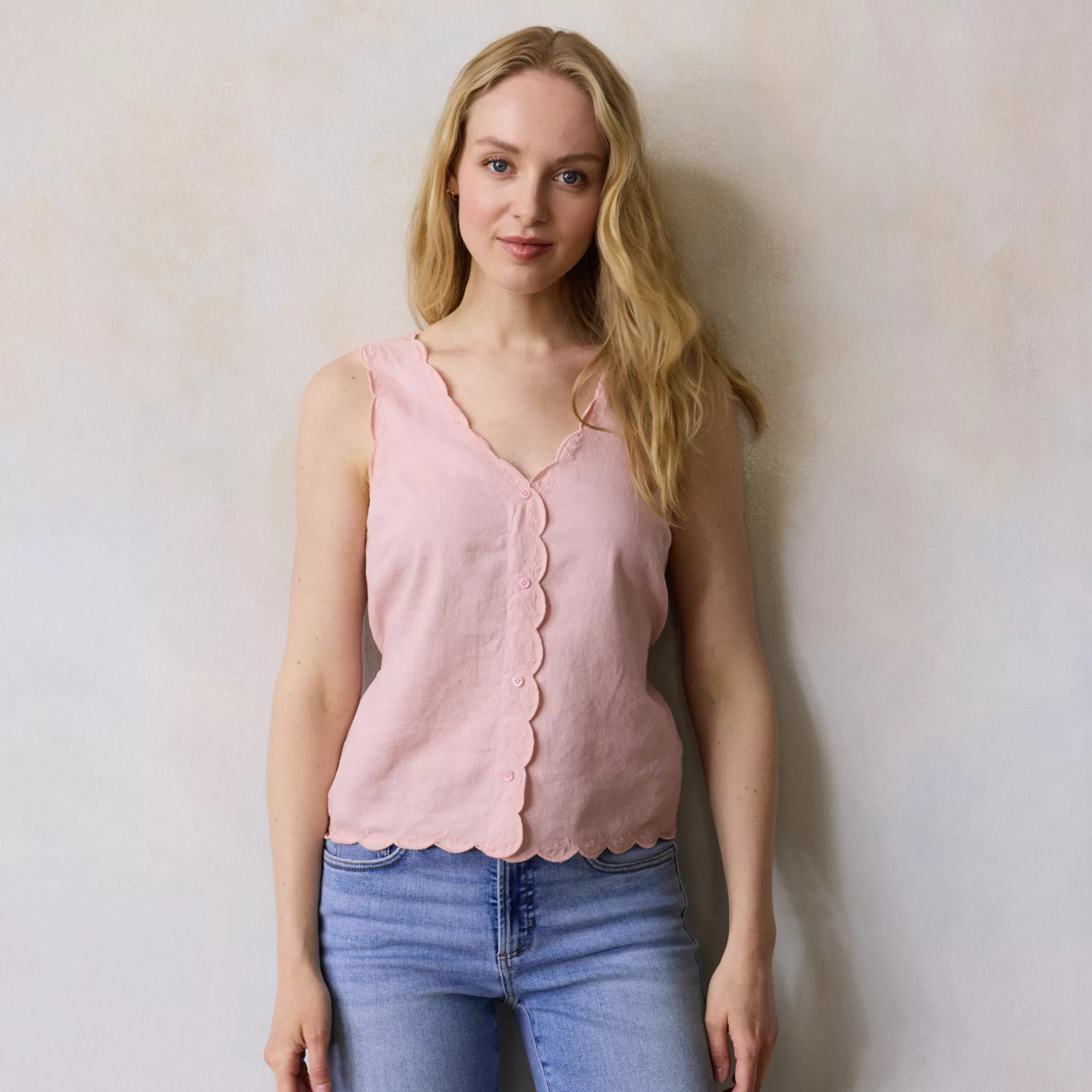 Women's LC Lauren Conrad Scallop Edge Waist Tie Top | Kohl's