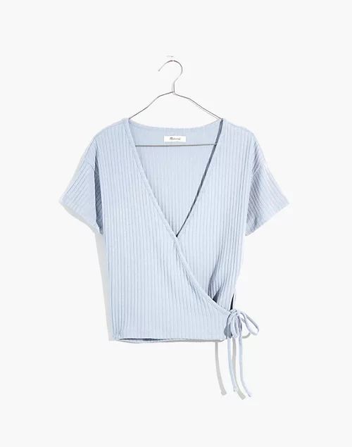 Ribbed Wrap Crop Top | Madewell