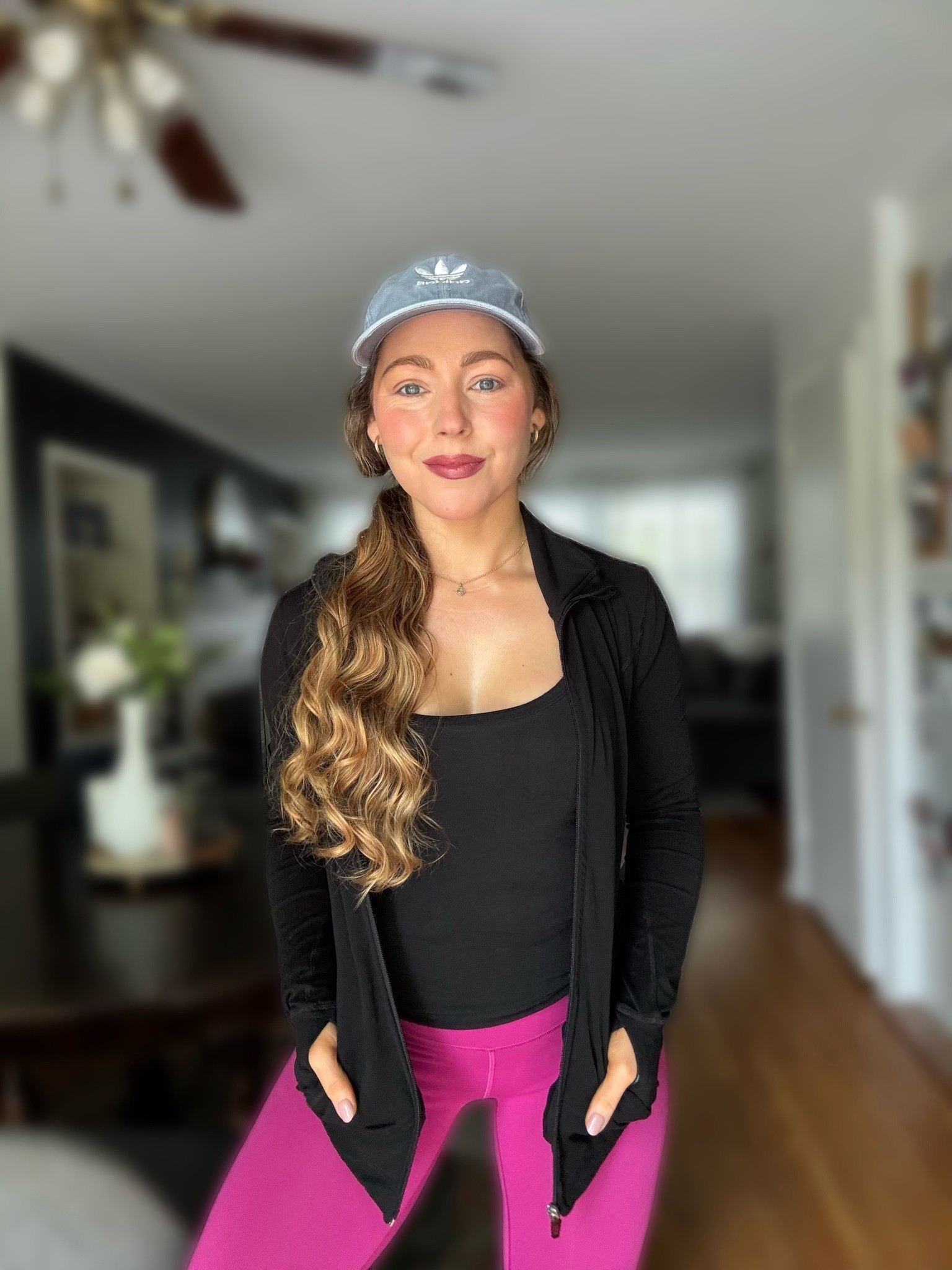 Field day but it's chilly! 🥶 
This is the most comfortable and "cute" outfit I came up with. Old navy jacket, Lulu leggings, and my go-to hat. 🧢

#LTKfitnessgoals #LTKmomlife #LTKgrwm