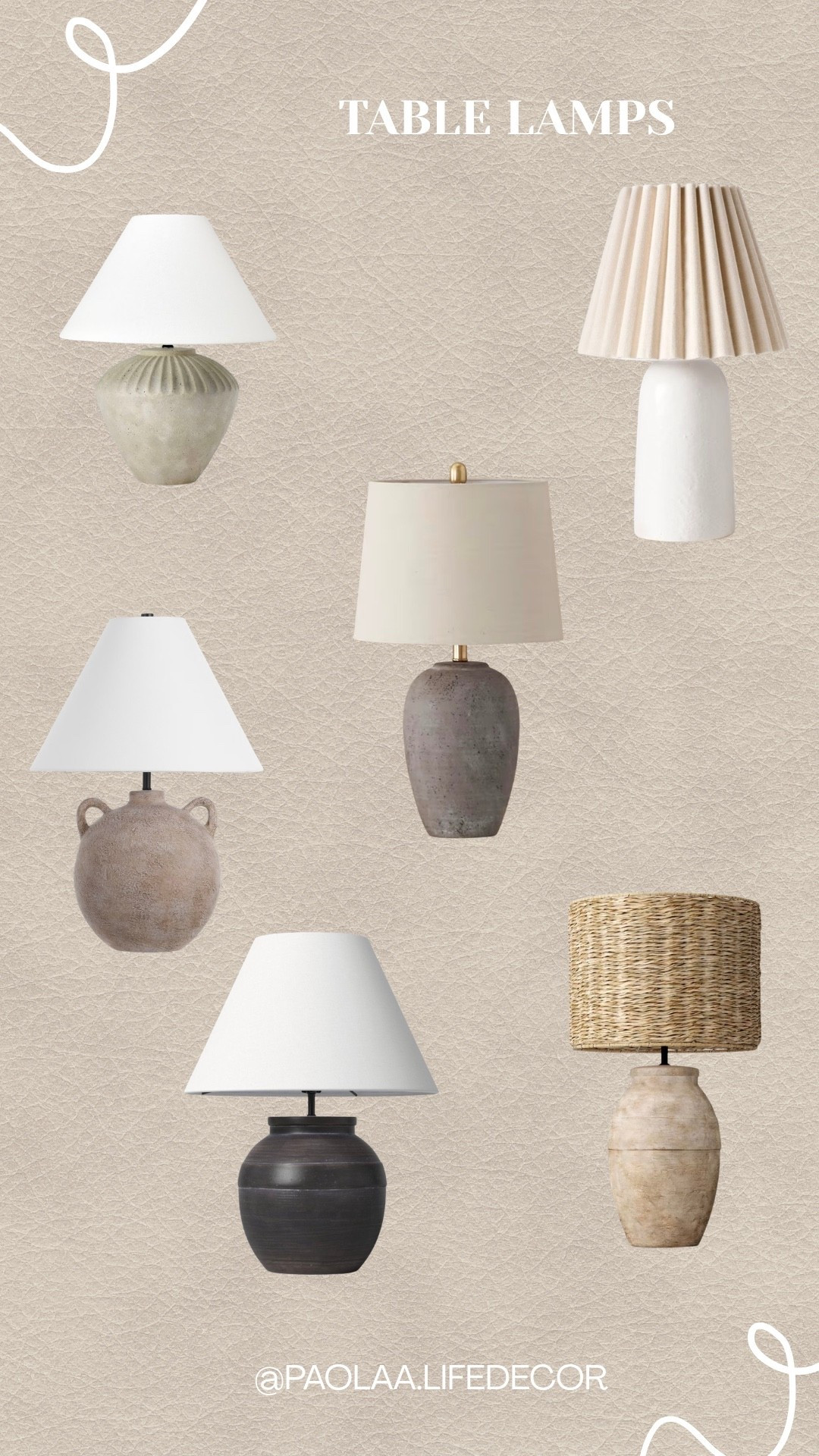 Modern organic table lamps 

#LTKHome